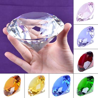 1ks Křišťálový diamant ve tvaru těžítka Dekorativní broušené sklo Obří drahokam Svatba Vánoční ozdoba dárky