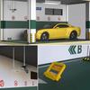 1/18 Wooden Parking Garage Model with Lighting and Dustproof Ornaments