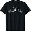 Cool Surfing For Men Women Surfer Surfboard Beach Heartbeat T-Shirt