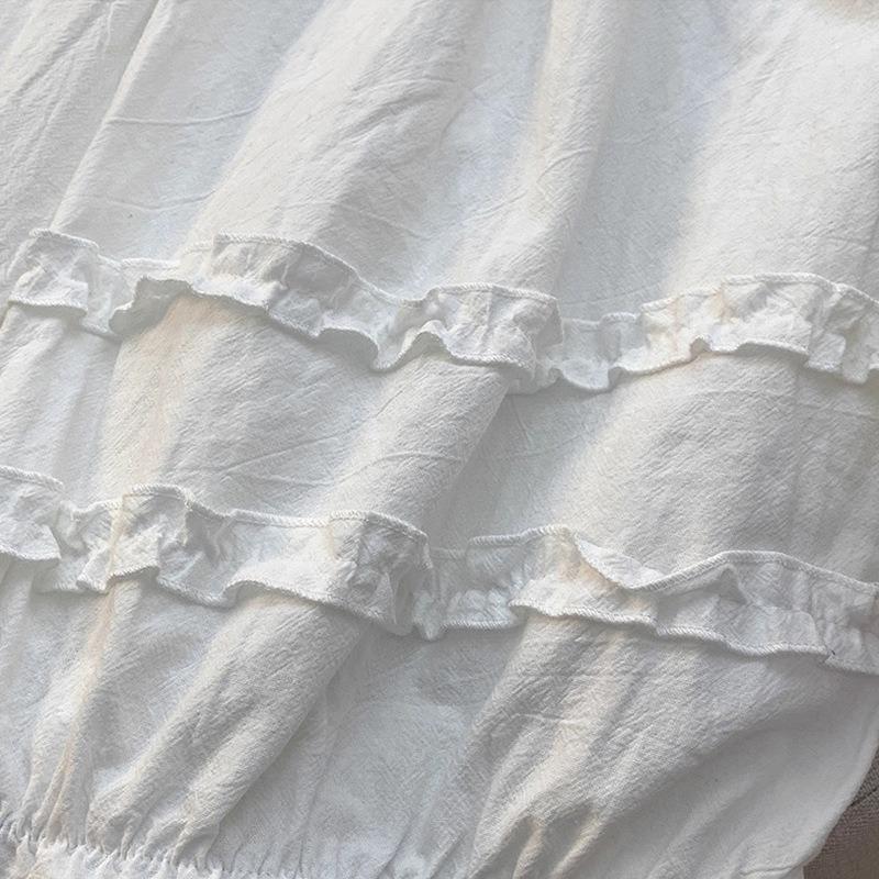 Lace Plaid Bloomers Women's Summer Thin New Lazy Style High Waist Loose and Thin Nine-point Casual Pants