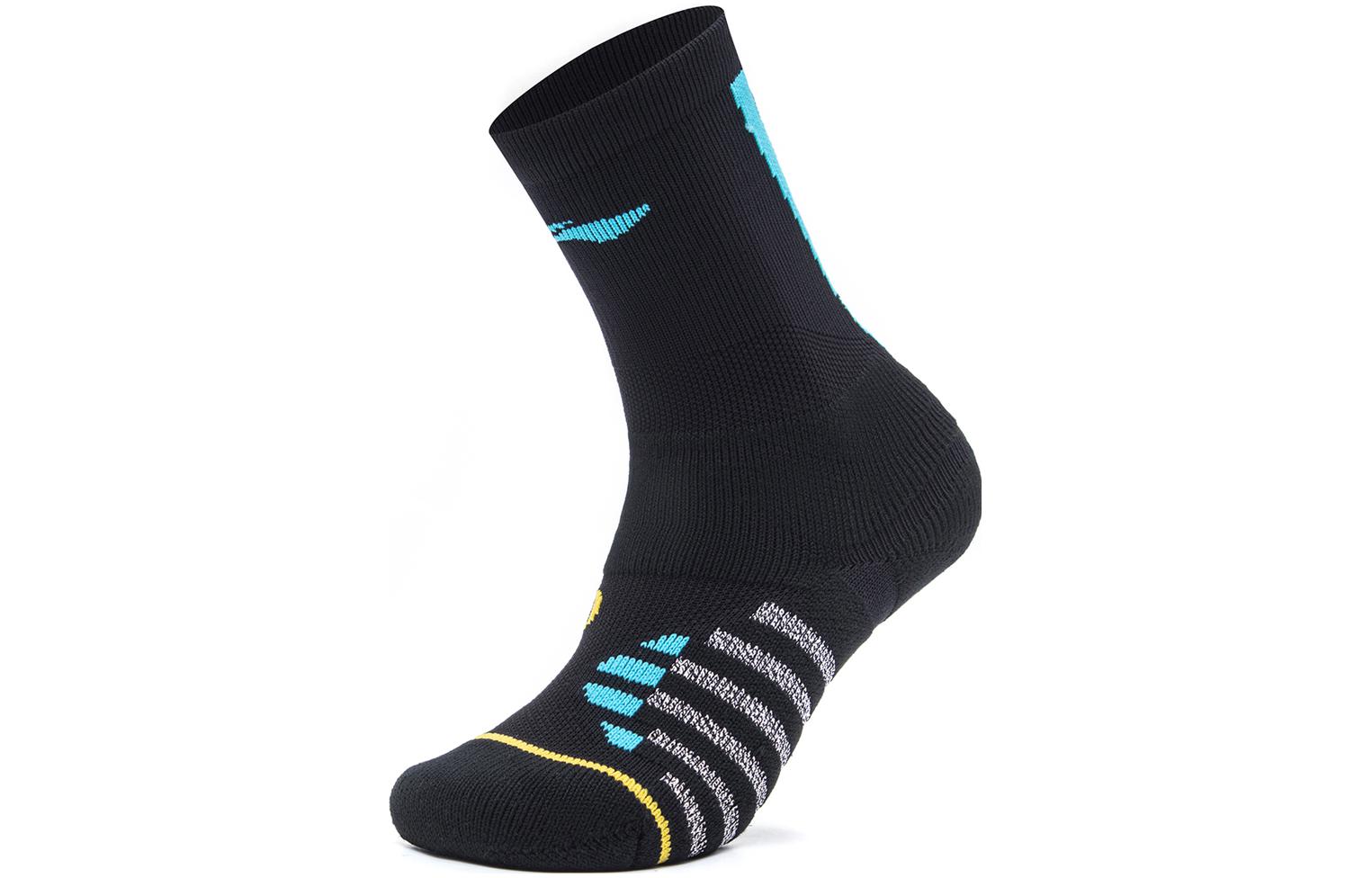 Li Ning Knee High Socks Men s 1 Pack Black AWLT021-1 F