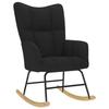 Rocking Chair, Black, Upholstered In Fabric