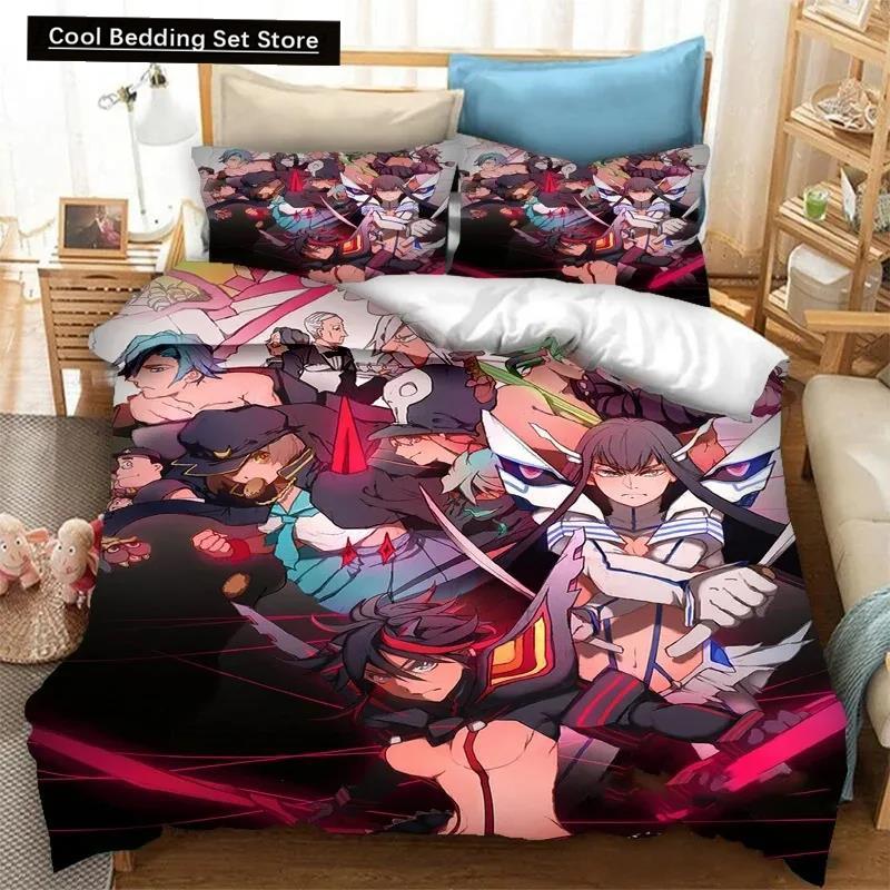 3D Print Anime Kill La Kill Bedding Set Boys Girls Twin Queen Size Duvet Cover Pillowcase Bed Kids Adult Fashion Home Textiles
