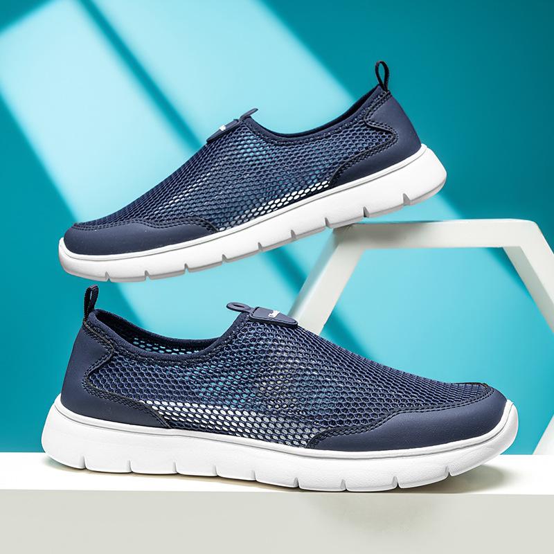 Summer Men'S Shoes Breathable Mesh Shoes Men'S Foot Casual Shoes Lazy One Pedal Spot Jinjiang Shoes