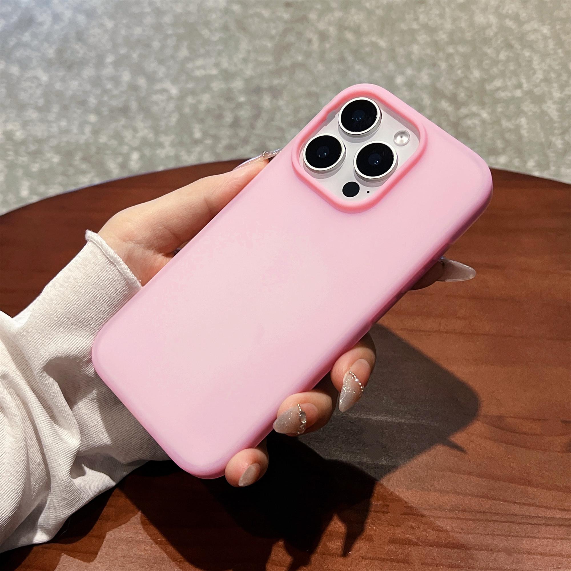 

For iPhone 15 Pro Case Heat Dissipation Ice-Transparent Liquid Silicone+PC Phone Cover Pink