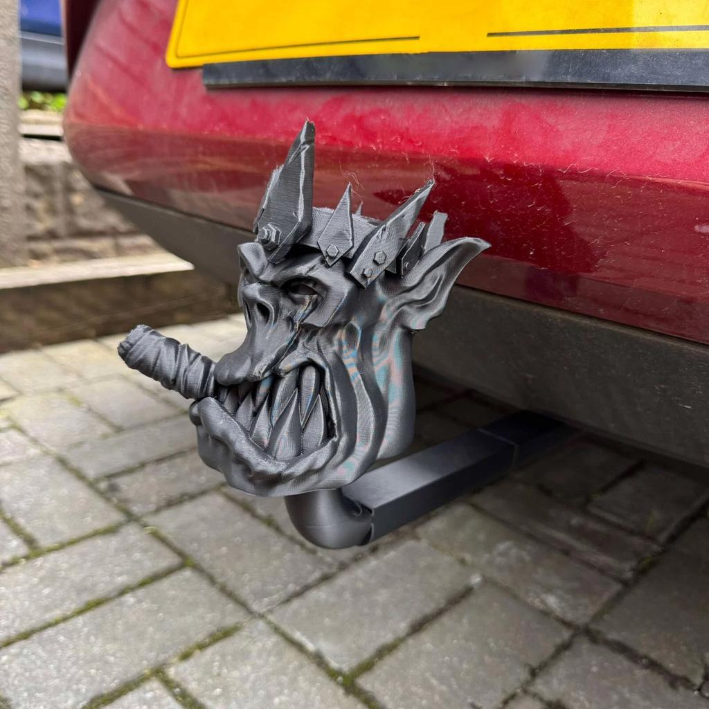 Tow Bar Cover Cap Plastic Potector 50mm Towball Towing Hitch Funny Orc