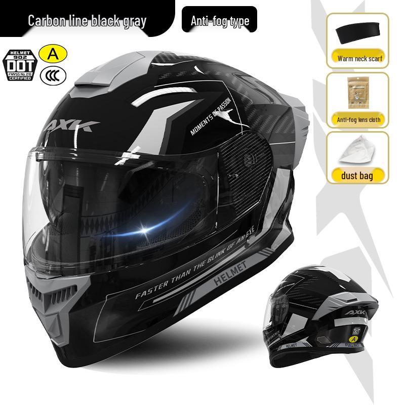 Certified Full Face Motorcycle Helmet for Men & Women, Warm, All-Season, for Electric Vehicles and Winter Riding