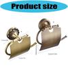 European Brushed Toilet Paper Holder Wall Mounted Space Saving Retros Gold Decorative Bathroom Accessories