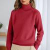 Women's Stand-up Collar Pullover Loose Thick Color Turtleneck Knitted Base Sweater