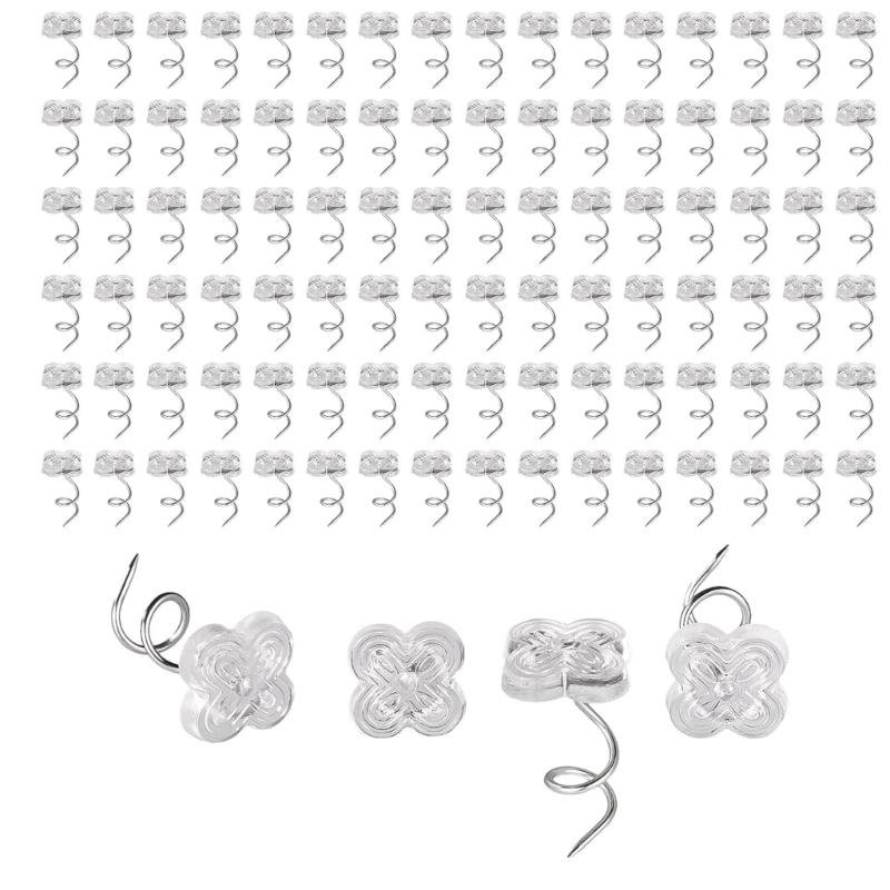50pcs High Strength Steel Twist Nails Metal Twist Fasteners Not Slip Fixing Home Decoration Hardware For Sofa Carpet