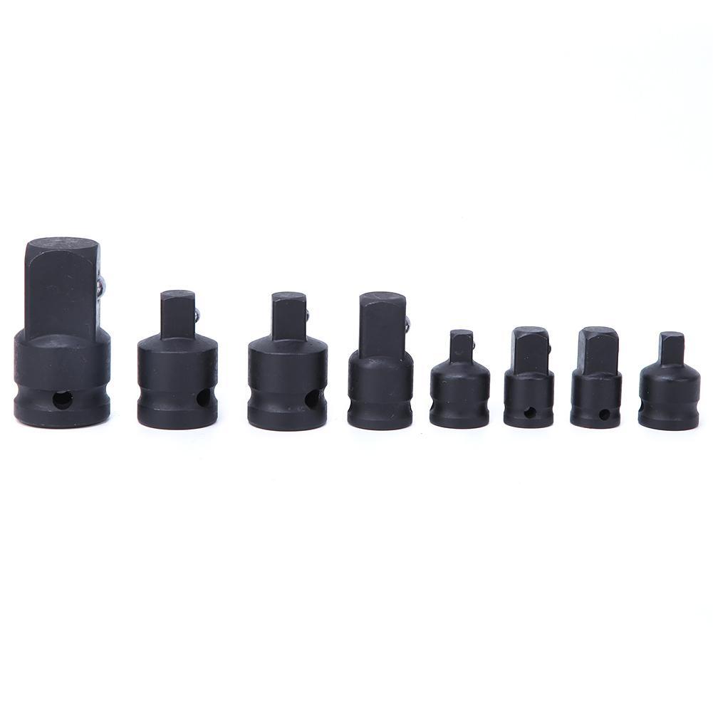 8 Stück Schwarz Stecknussadapter Reduzierstück CRV Schlagschrauber Konverter Set