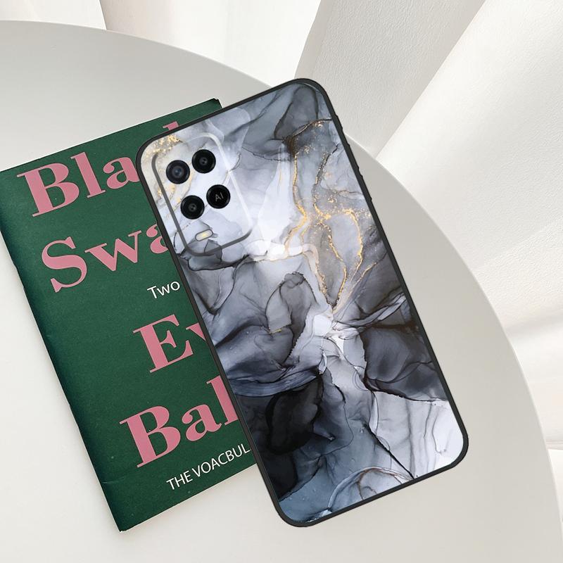 Beachy Pastel Abstract Painting Case For Oppo A96 A76 A16 A15 A17 A52 A72 A54S A57S A58 A78 A98 A57 A77 A54 A74 A94 Cover