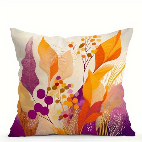 Abstract Floral Pattern Double-sided Printed pillow cover Short plush Suitable living rooms bedrooms sofas throw cushion cover