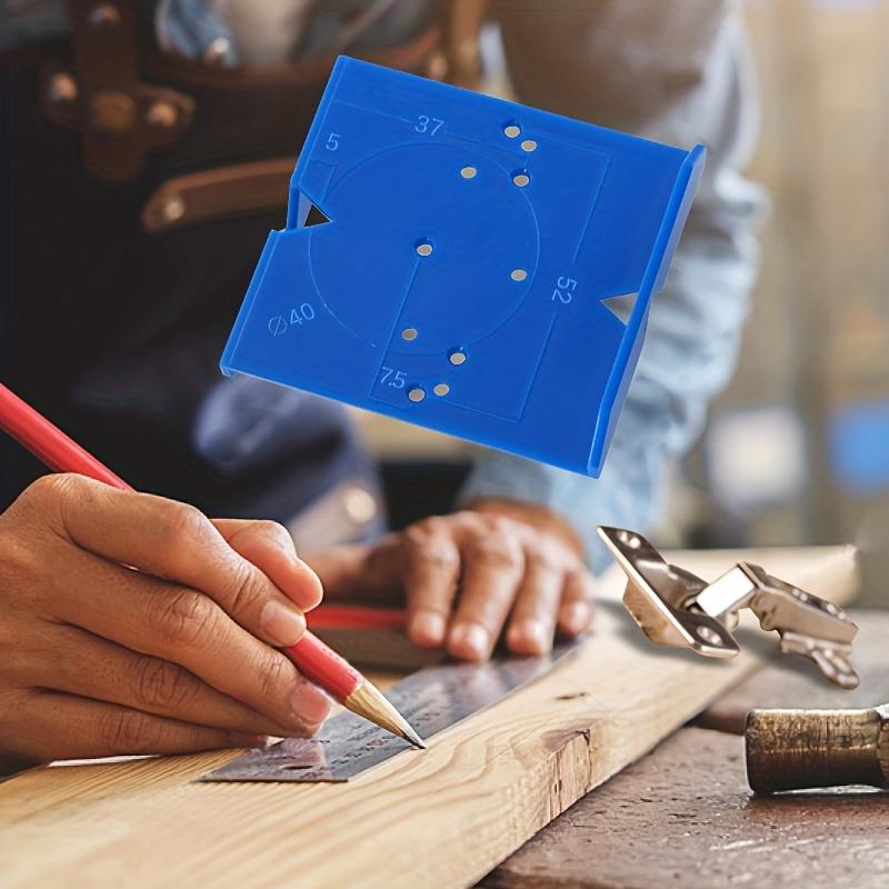 3pcs Hidden Hinge Clamp 35mm/40mm Cabinet Door Hinge Hole Locator Hinge Installation Template Woodworking Drill Bit Guide Rail