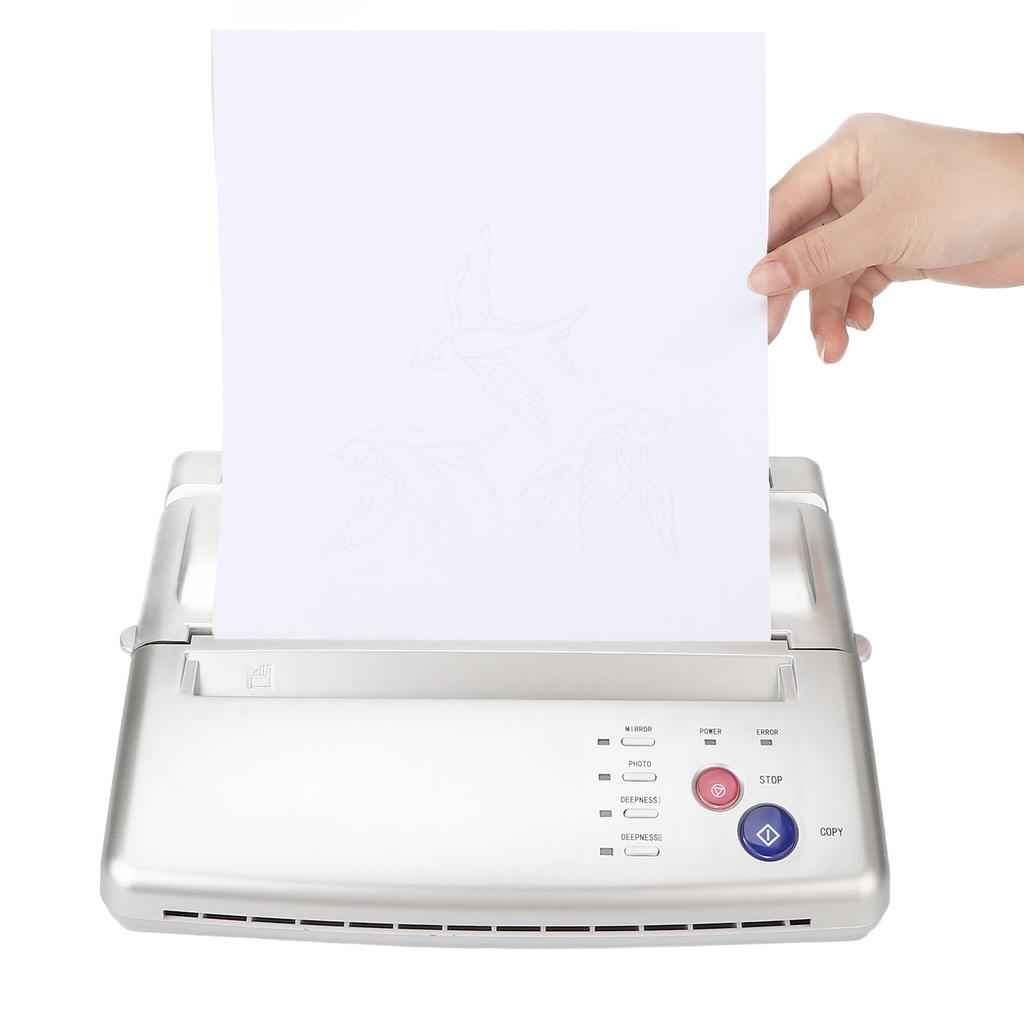 Tattoo Stencil Transfer Machine Tattoo Transfer Paper Thermal Tattoo Pattern Copier Printer Silver