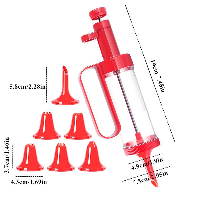 Plastic Cake Cream Decorating Gun Pastry Biscuit Syringe Flower Nozzles Set Dessert Extruder Kitchen Baking Cookie Maker Tools
