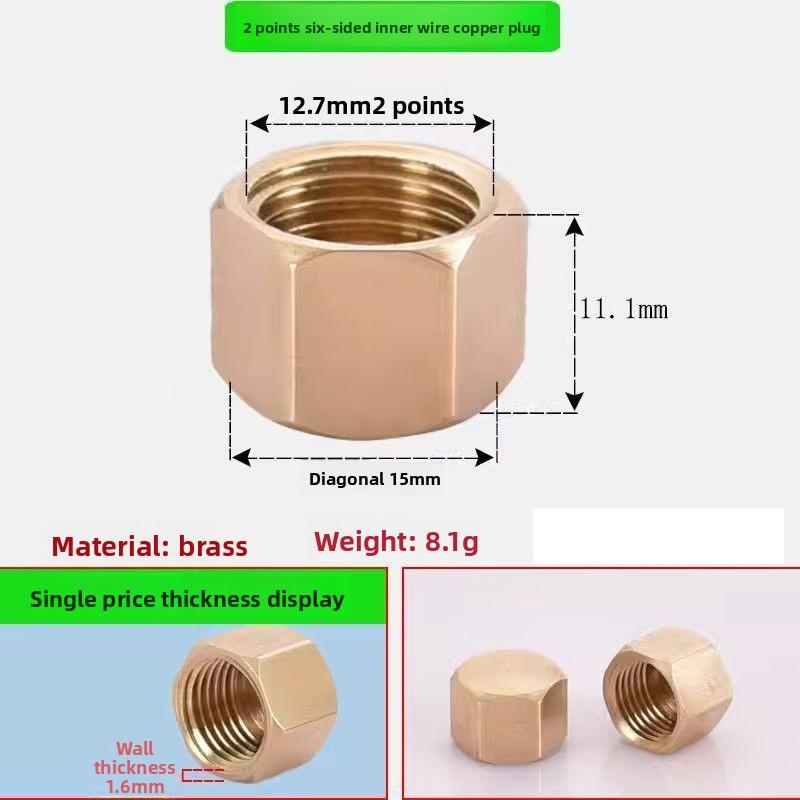 

G1 1/4 1/8 3/8 1/2 3/4 G2 BSP Внутрішня Різьба Латунна Труба Шестигранна Головка Латунна Заглушка Торцева Кришка Заглушка Сантехнічна Арматура З єднувач Адаптер Other