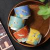 4Pcs Creative Ceramic Coffee Cup,Colorful Latte Cups,Pottery Tea Cup Gift Box,Porcelain Afternoon Teacup,Coffee Cup,Water Mugs