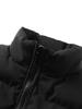 Plus Size Men's Thickened Cotton Jacket for Autumn/Winter - Warm Stand Collar Outerwear for Cold Protection.