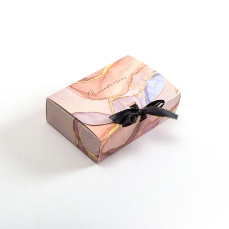 10pcs Color Pattern Printing Folding Ribbon Gift Box Scarf Underwear Socks Packaging Boxes Cake Party Birthday Packa Bag Easy To Install Paper Box