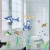 6Pcs/Set Bathtub Decoration Anti-Slip Bathtub Stickers Cartoon Coral Crab Small Fish Pattern Stickers Bathroom Pvc Frosted Batht