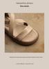 Frauen Sandalen: Weiche Sohle, Keine Laufmüdigkeit, Rindsleder erste Schicht, Kreuzriemen, Dicke Sohle, Lammfellfutter, Offene Hausschuhe, Lässiger Stil.