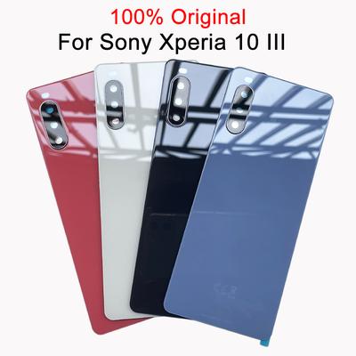 For Sony Xperia 10 III Back Battery Cover Glass For Sony X10 Iii Housing Rear Door  With Lens Replacement Parts