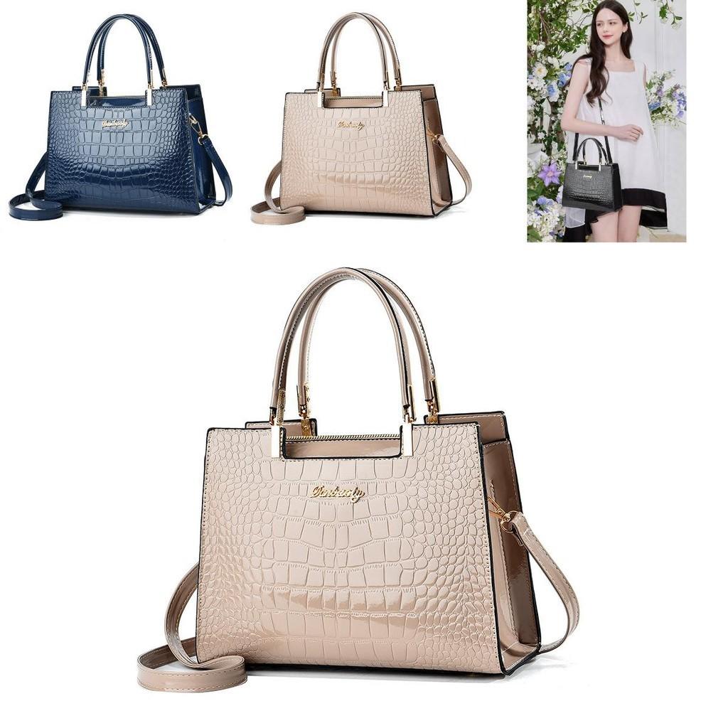 Trendy Mom Bag Perfect For Daily Use 2023 Summer Collection Medium Size Crocodile Pattern Multiple Colors