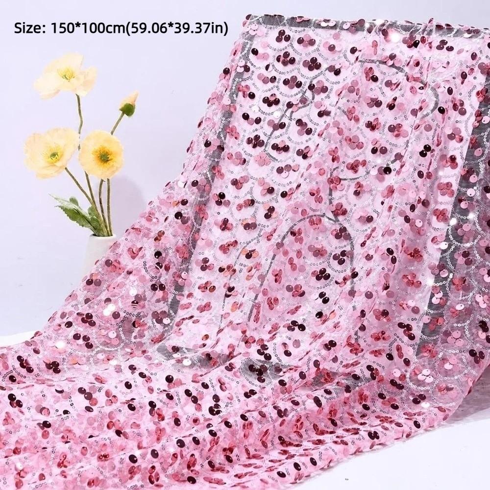 Encrypted Sequin Tulle Fabric DIY Sewing Material Paillette Fabric Sequins Backdrop Fabric