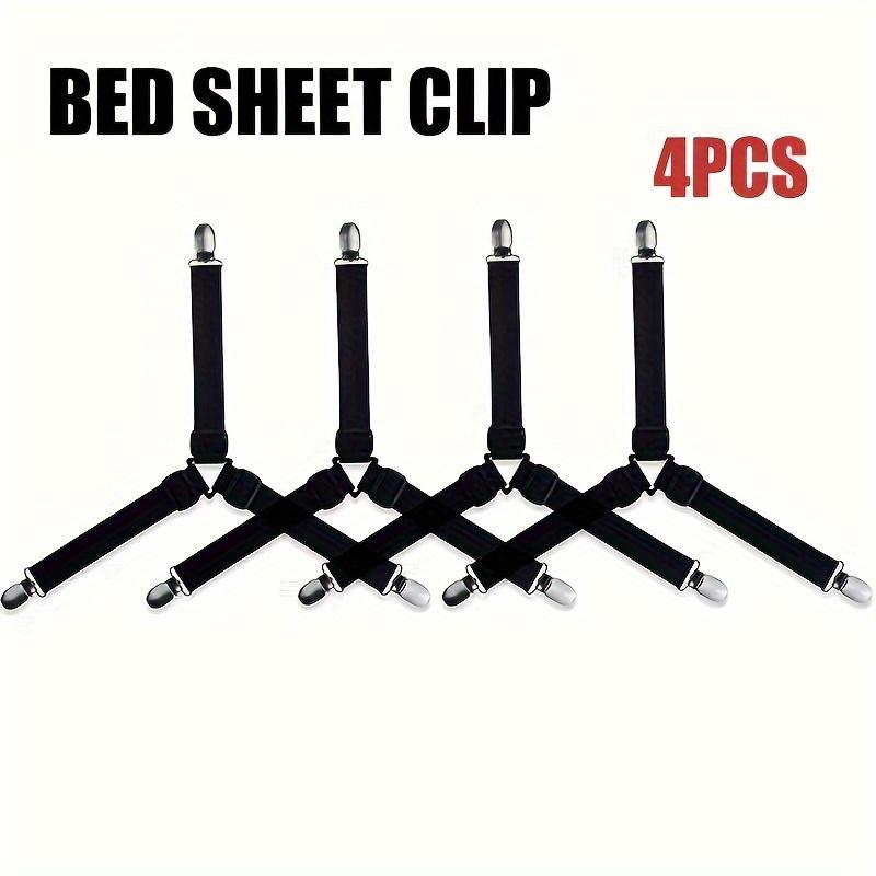 

8pcs/4pcs Adjustable Elastic Bed Sheet Clips | Prevents Sliding and Movement | For Beds Sofas Tablecloths Bed Sheet Fasteners