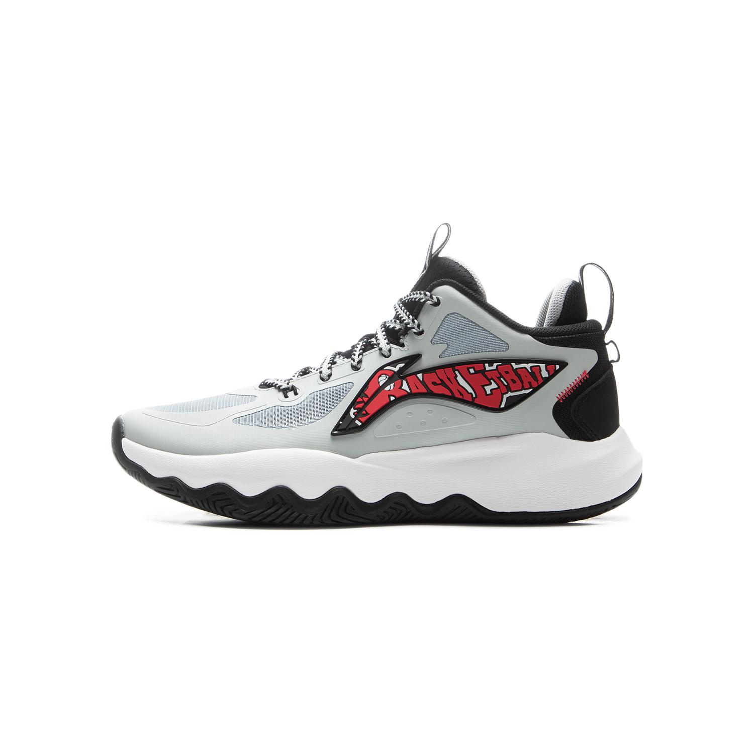 

Li Ning Детские удобные амортизирующие баскетбольные кроссовки средней высоты Детские баскетбольные кроссовки Кирпично-серые YKBU102-5 31