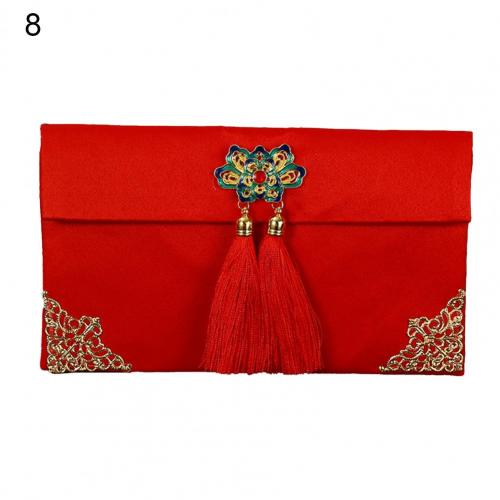 2025 Red Envelope Lucky Money Bag Texture Faux Silk Visiting Relatives New Year Red Envelope for Chinese Spring Festival HongBao