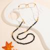 Black cool style acrylic ring buckle glasses chain, women's European and American street anti-lost mask chain mask rope