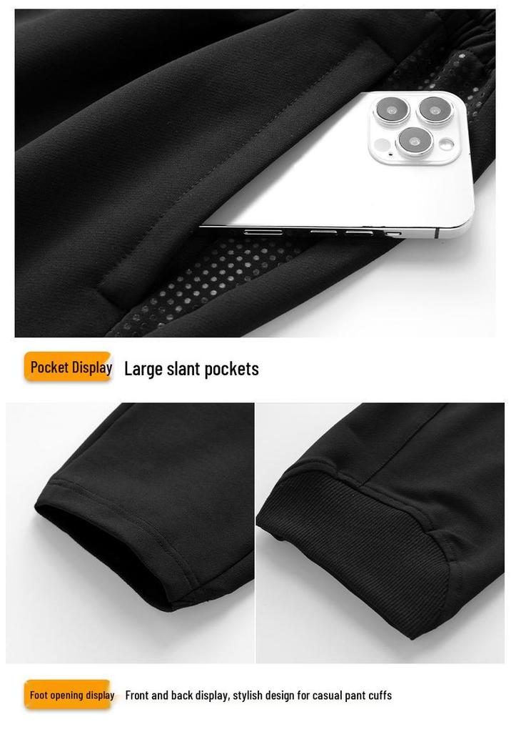 Men's Long Sleeve Sports T-shirt & Trousers Set - Casual Fitness Running Outfit