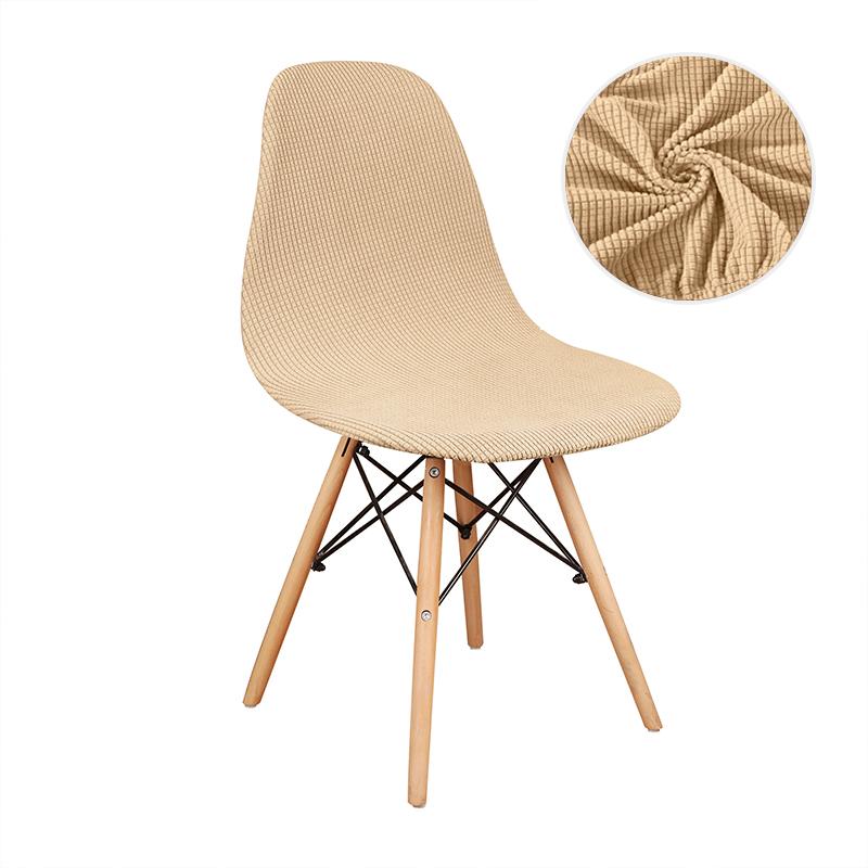 Velvet And Polar Fleece Fabric Shell Chair Cover Stretch Scandinavian Chair Covers Dining Seat Cover For Hotel Home Living Room