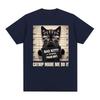 Mugshot for Cat Lover Cat Mom Cat Dad Graphic Tee Shirt Unisex Women Short Sleeve Cotton T Shirts Fashion Gothic T-shirt Streetwear