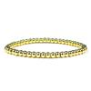 14K Gold Color-Preserving Cross Bracelet with 4-8mm Plated Copper Beads