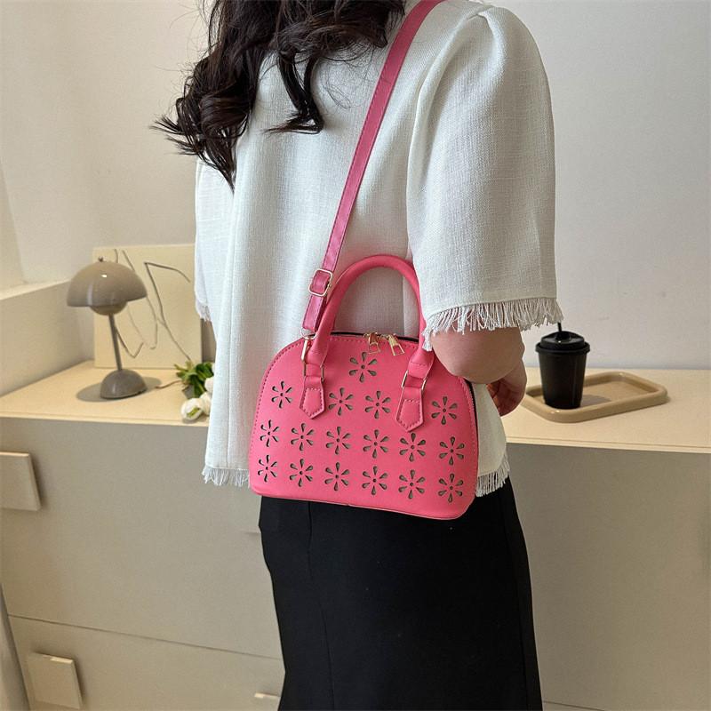 Stylish Shell Bag For Casual Commuting Chic Pu Handbag Available In Black Pink Orange Purple Green