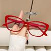 Small Frame Cat-Eye Plano Glasses: Retro European Anti-Blue Light Gradient Frames