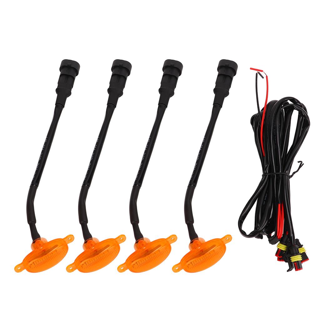 Car Front Grille Lights LED Marker Lamps 3000k Yellow IP67 Waterproof for Car Van Truck Trailer