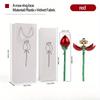 Elegant Rose Shaped Metal Jewelry Box with Automatic Opening , Ideal for Rings, Necklaces , Earrings , Perfect Gift for Weddings, Anniversaries