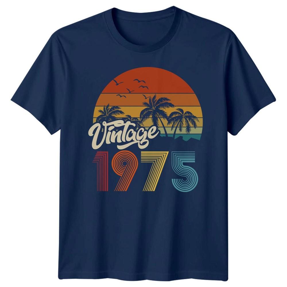 

Винтажная футболка на 50-летие 1975 года, мужская и женская, ретро, юбилейная футболка XL