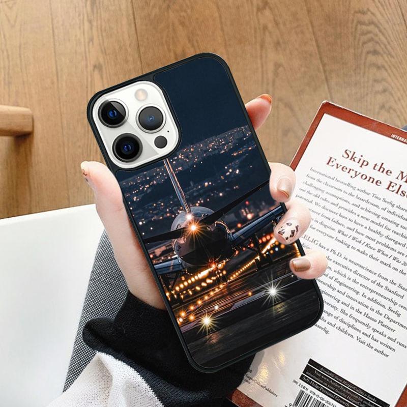 Travel Airplane Airport Phone Case cover For iPhone 17 Air 14 13 15 16 16e Pro Max Coque 12 11 Pro Max For Apple PLUS fundas
