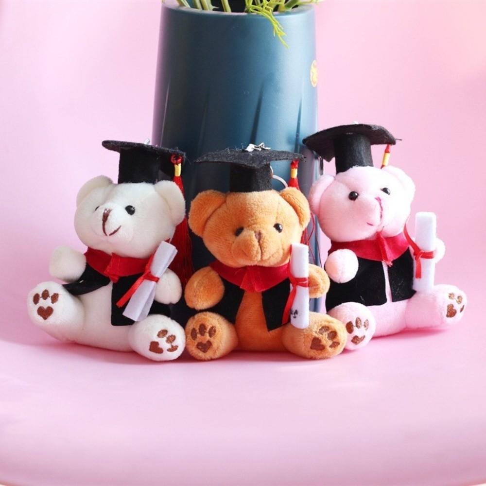 Soft Stuffed Bear Keychain Cute Bear Pendant Cartoon Dr Bear Doll  Clothing Decor