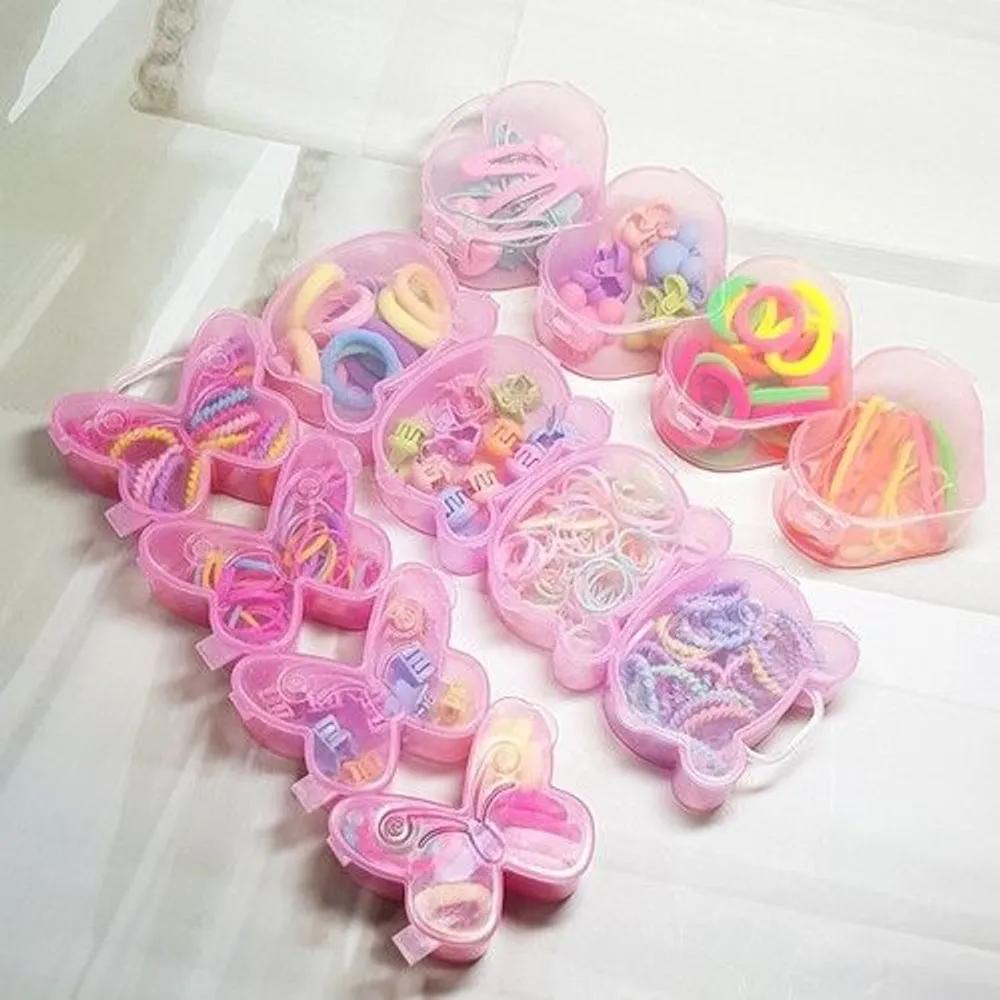Colored Rubber Band Mini Claw Clip Hair Accessories (3 Types) Toddler Hair Ties Daycare Favors Elementary School Gifts