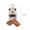 Furry Capybara Hat for Cycling and Running Sport Thicken Capybara Gloves Thick