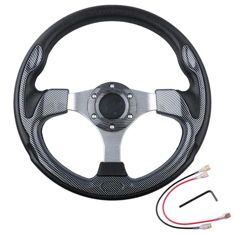 Universal Mini Drifting Steering Wheel Racing Car PVC Modification Aluminum Frame Light Weight 320mm(13inches)
