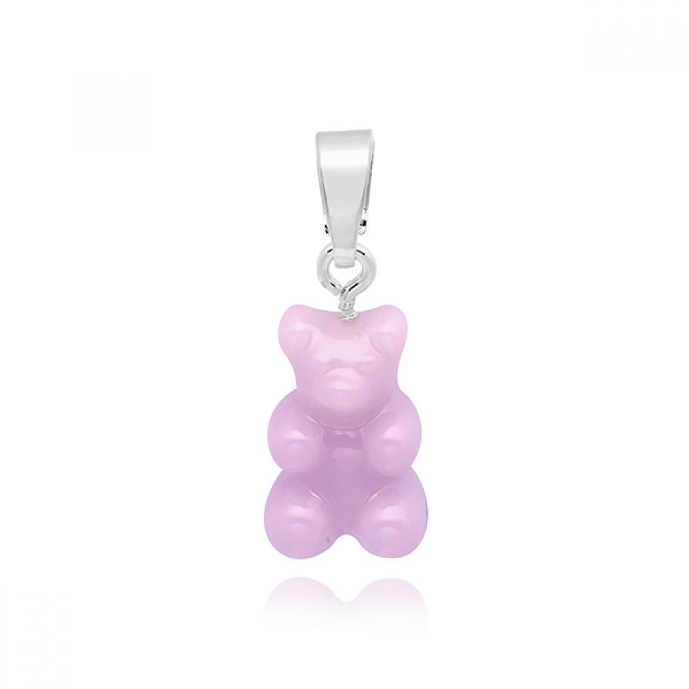 Urso Nostalgia Lavanda Conector Clássico Prata