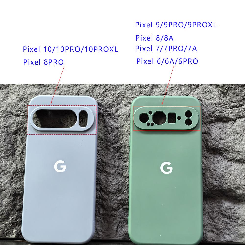 Dla Google Pixel 10 9 8 7 6 Pro XL A Etui Jedwabisty Silikon Miękki w Dotyku Odporne na Wstrząsy Ochronne Tylne Pokrowce Coque