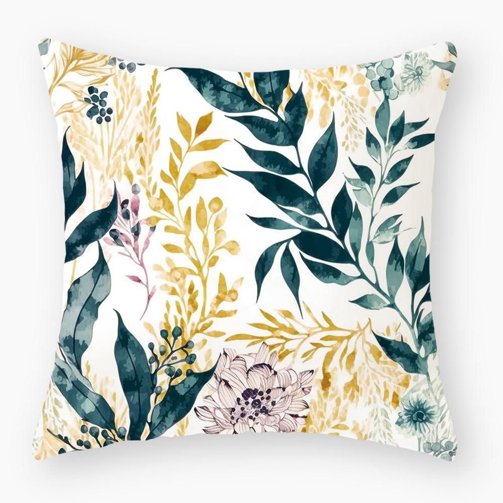 New Floral Series Pillowcases, Simple Sofa Decorative Pillows, Car Seat Cushions